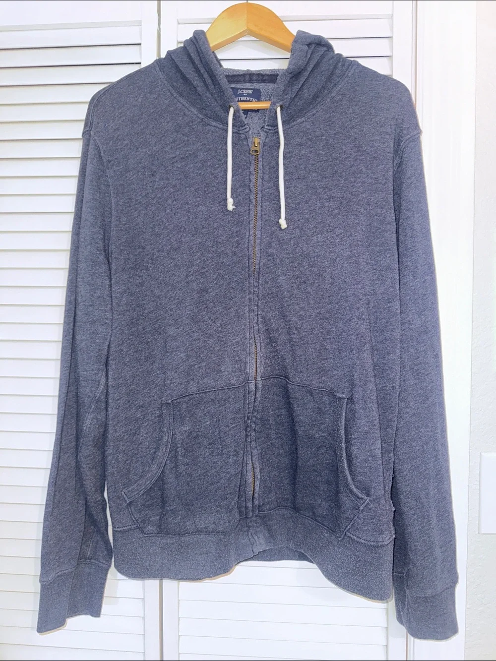 J. Crew Men’s Blue Full-Zip Hoodie - L